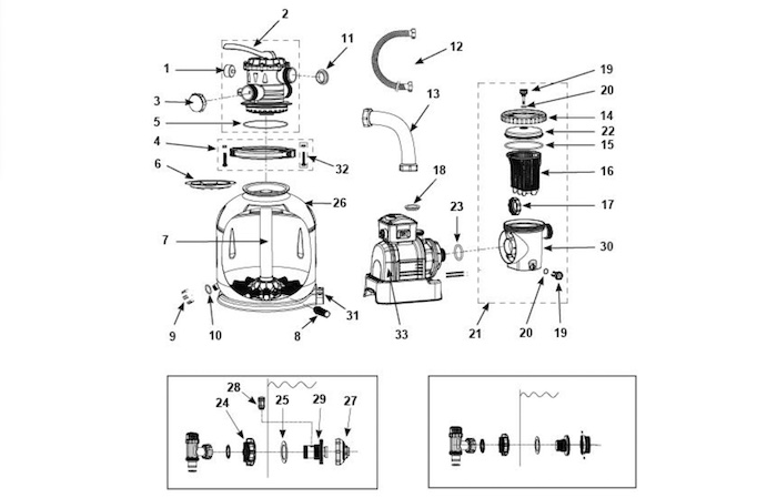 intex pool pump parts diagram