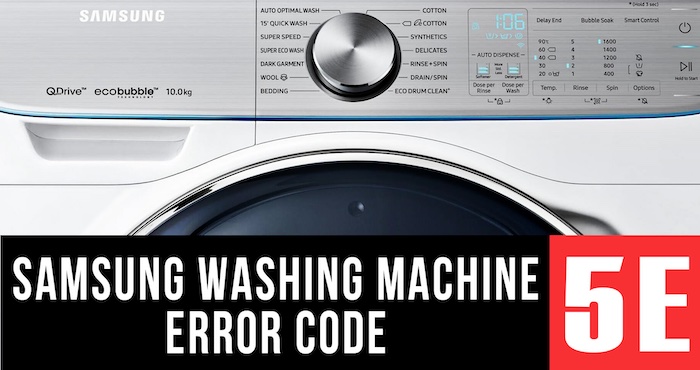 samsung washer code 5e